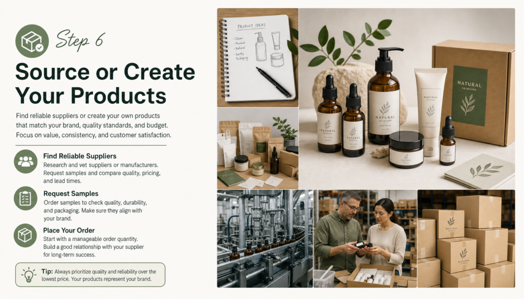 Step 6 Source or Create Your Products