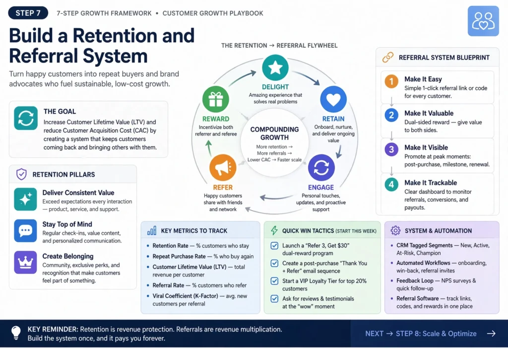Step 7 Build a Retention and Referral System