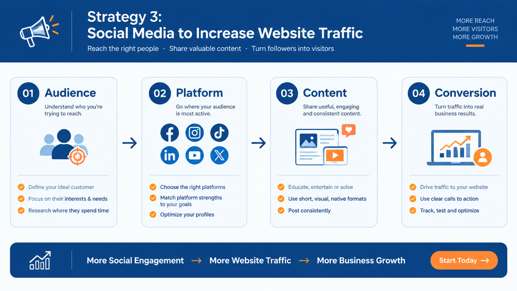 Strategy 3 Social Media to Increase Website Traffic
