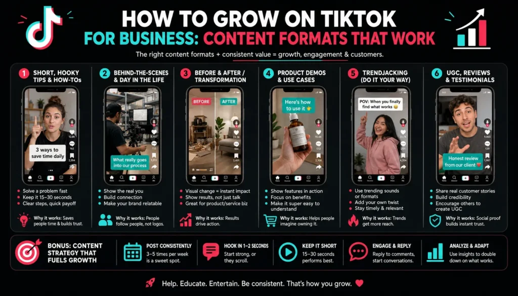 2. How to Grow on TikTok for Business Content Formats That Work