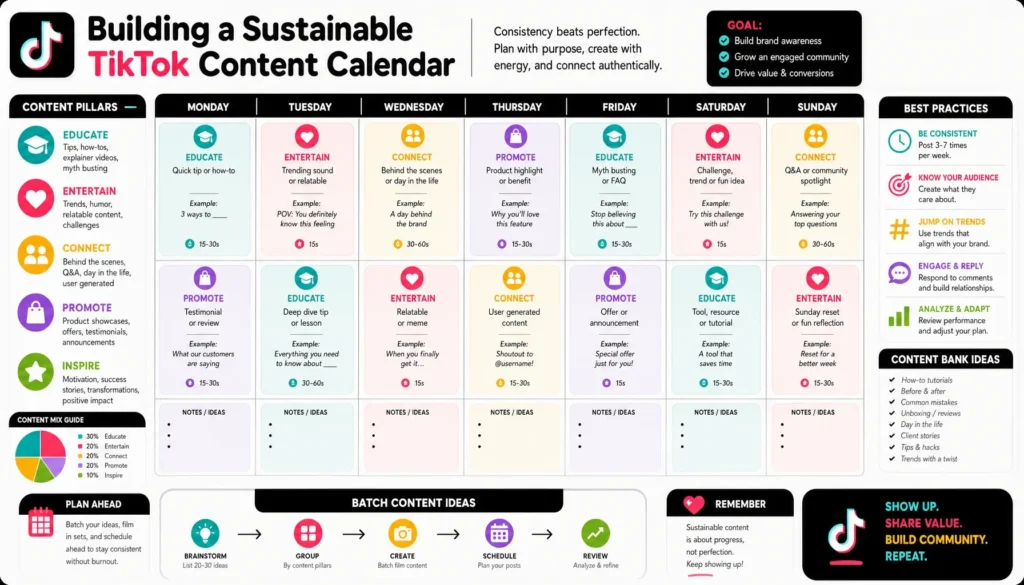 6. Building a Sustainable TikTok Content Calendar