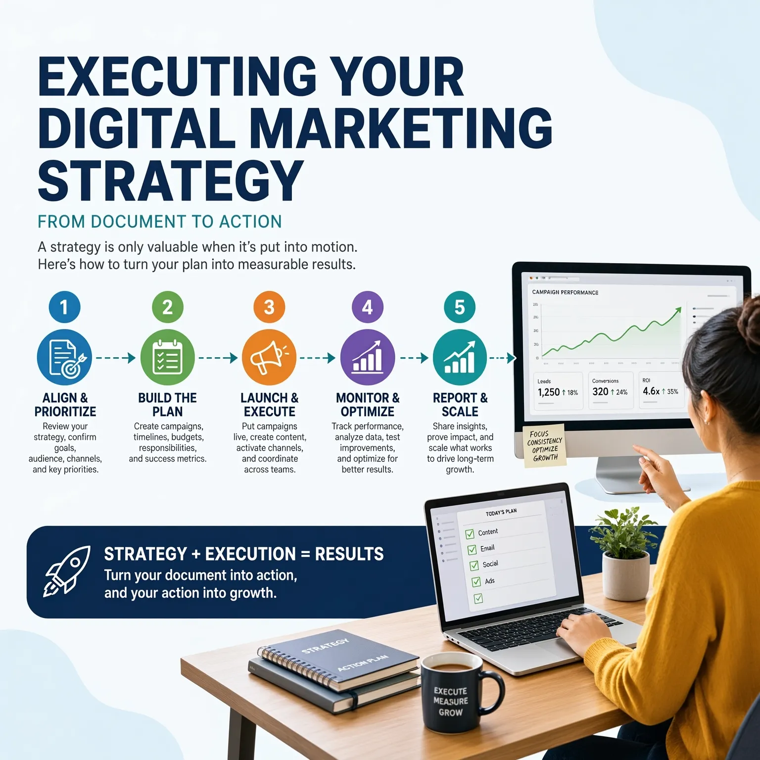 Executing Your Digital Marketing Strategy From Document to Action